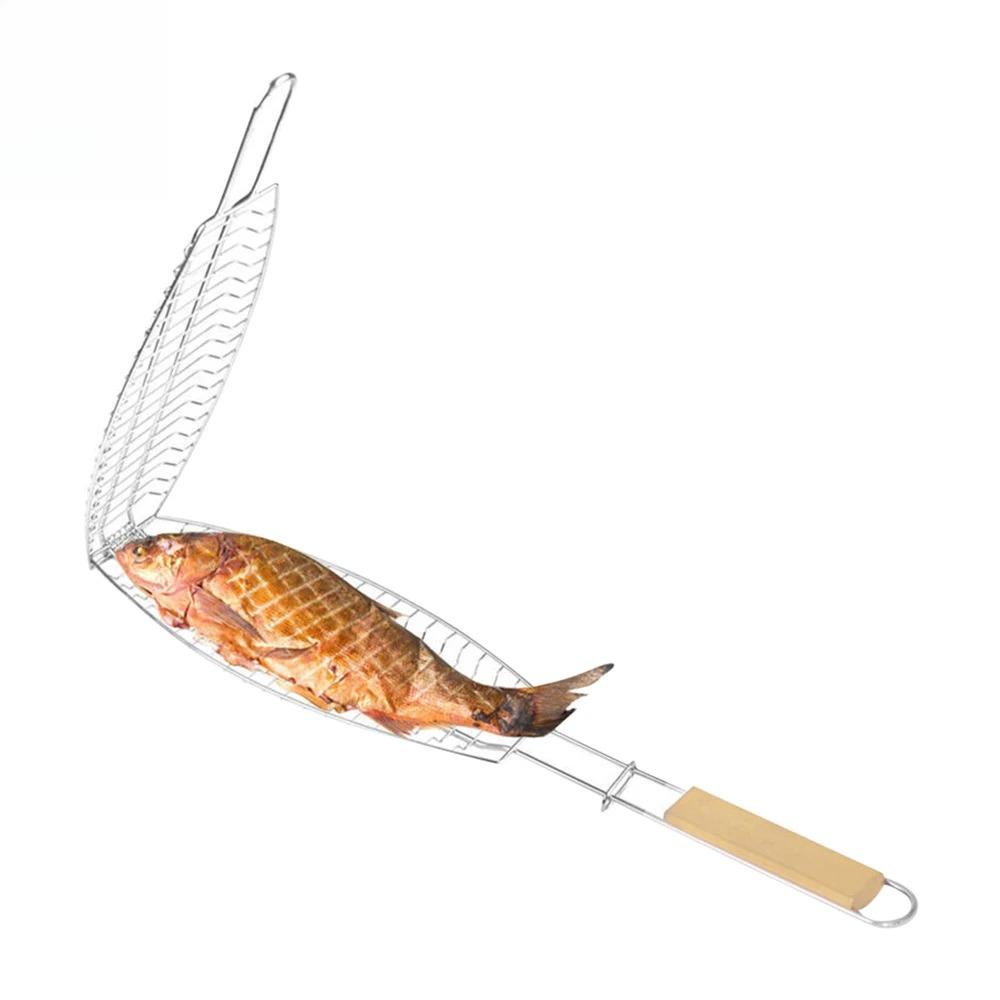 Roasting Fish Grilling Basket Camping Equipment Vegetable Heat-proof Folding DIY Bbq Outdoor Grill Grate Portable Barbecue Tools