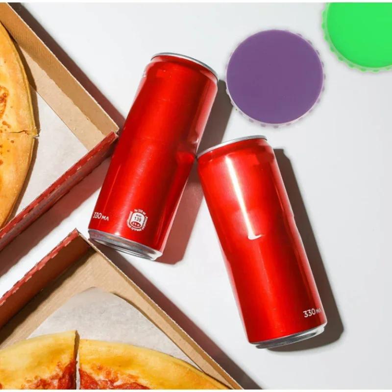 1/6pcs Silicone Soda Can Lid Reusable Can Stopper For Soda Beer Drinks Juice Coke Beverage Cap Fits Standard Coke Can