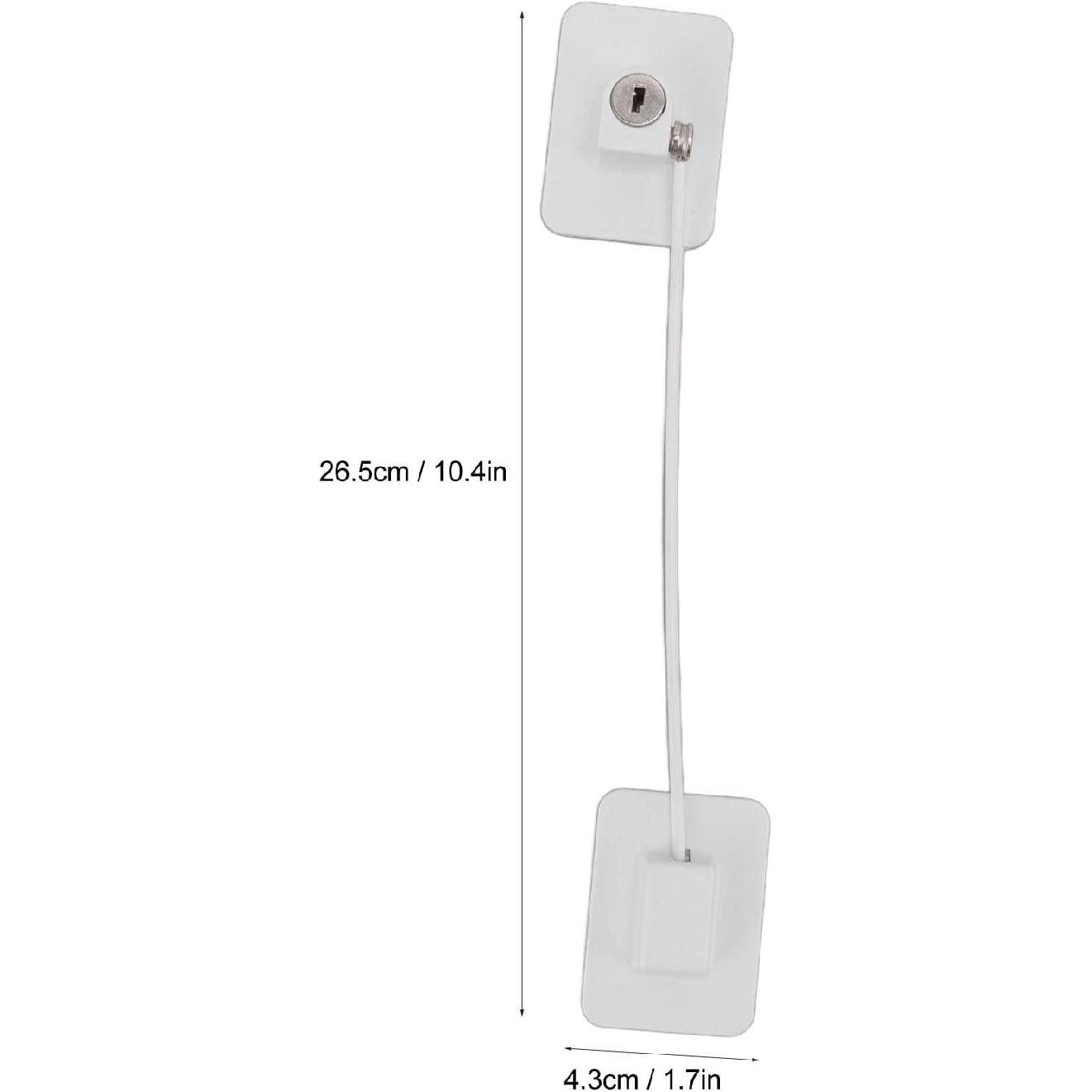 Refrigerator Lock Childproof Freezer Lock Child Safety Cabinet Drawer Lock with 2 Keys