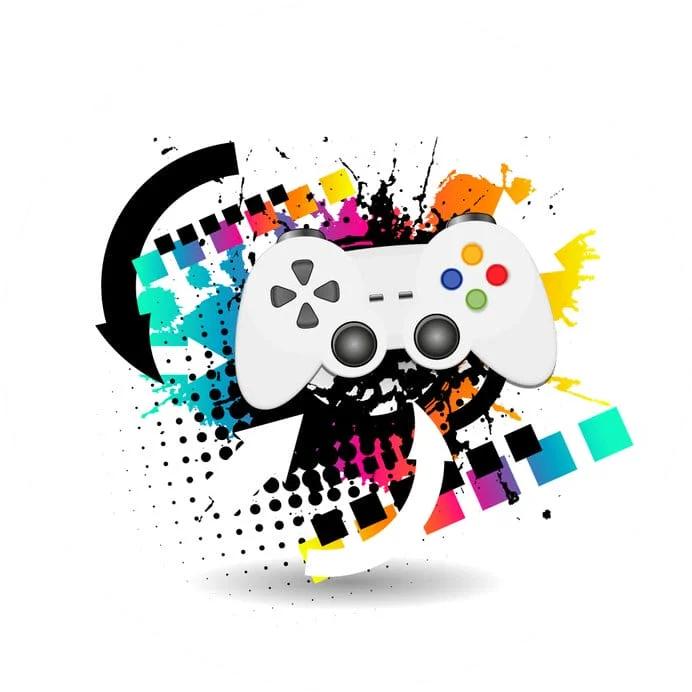 

Cartoon Gamer Game Controller Round Area Rug,Circle Carpet Rugs for Living Room Children s Bedroom Sofa Decor,Non-slip Floor Mat 60cm