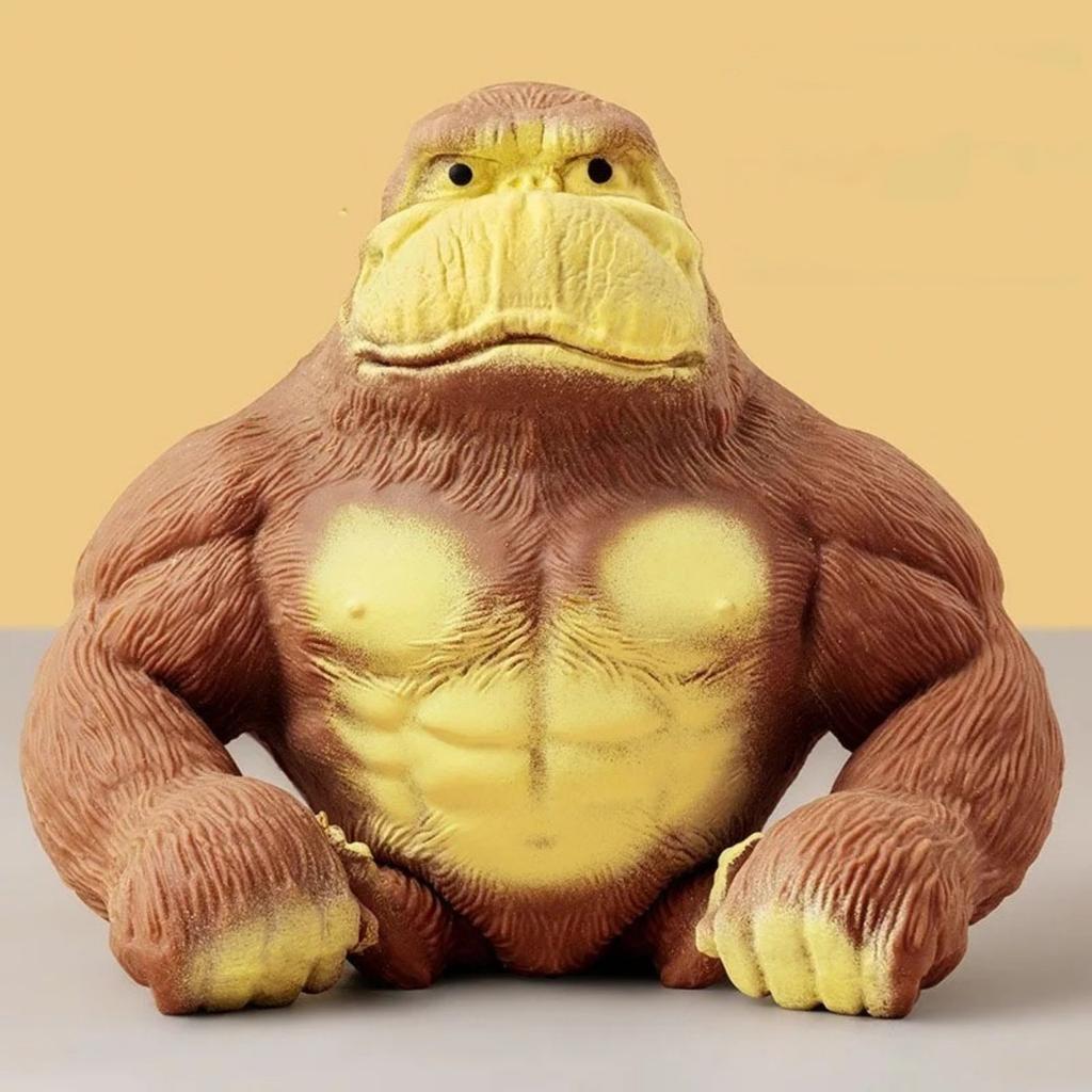 Klembar apeleketøy Strekkbar Lim-Sand Fylt Gummi Gorilla Elastisk Strekkbar Autisme Avspenningsleketøy Voksne Barn Gave