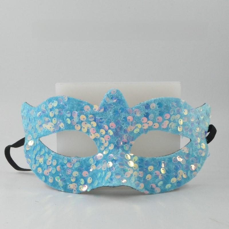 Pvc Glitter Mini Mask With Semihandmade Craft For Halloween Costumes And Parties