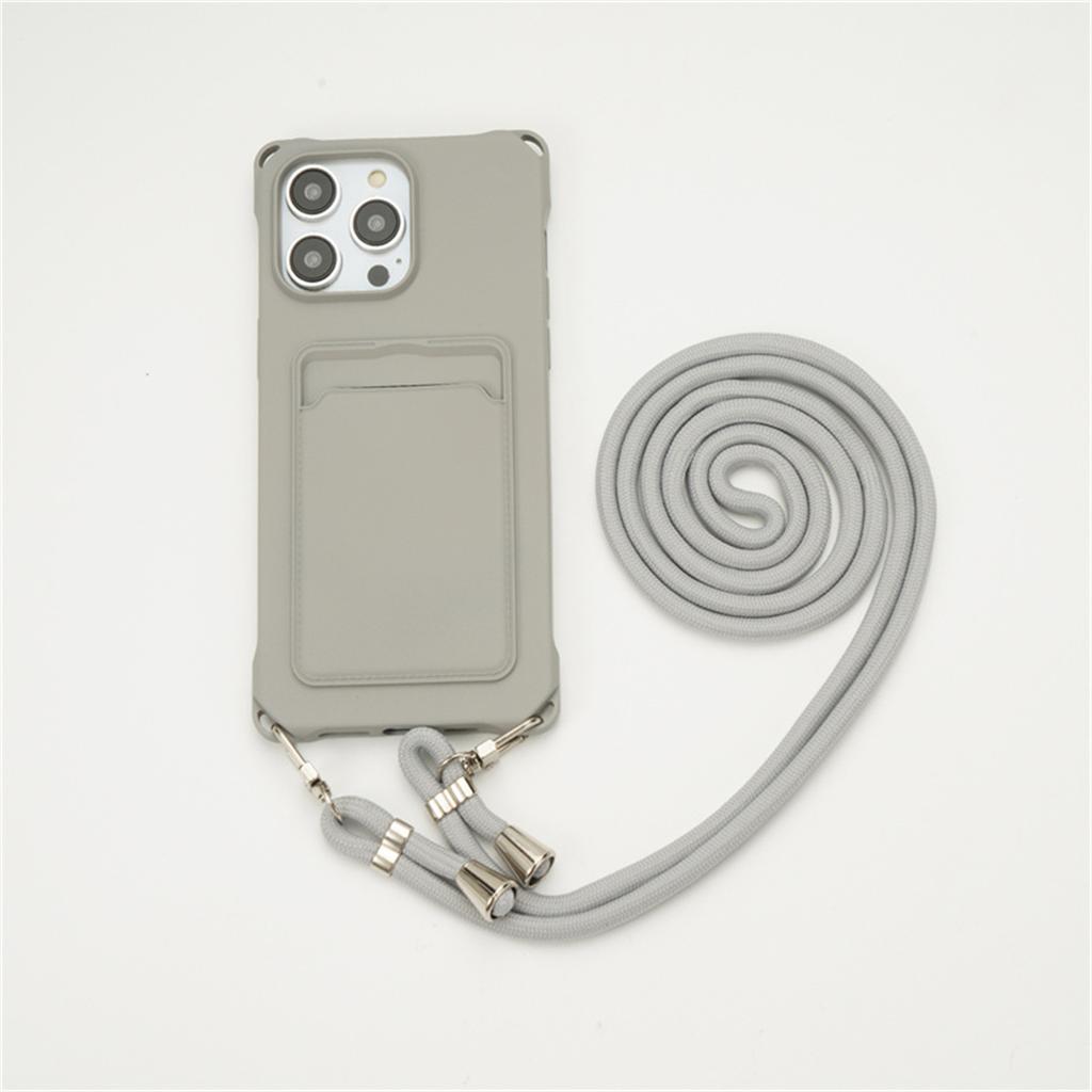 Crossbody Lanyard Wallet Card Holder Phone Case for IPhone 17 Air 16 15 Plus 14 13 12 11 Pro Max XR XS X  Silicone Soft Cover