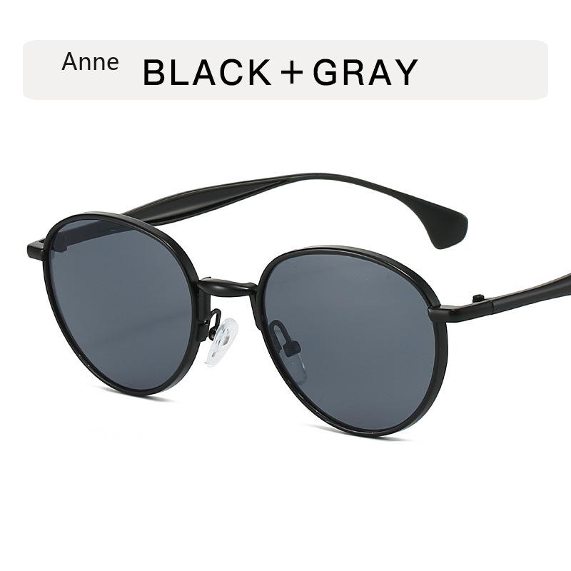 Retro Metal Oval Sunglasses Women Shades UV400 Fashion Punk Men Blue Sun Glasses Lentes De Sol Mujer