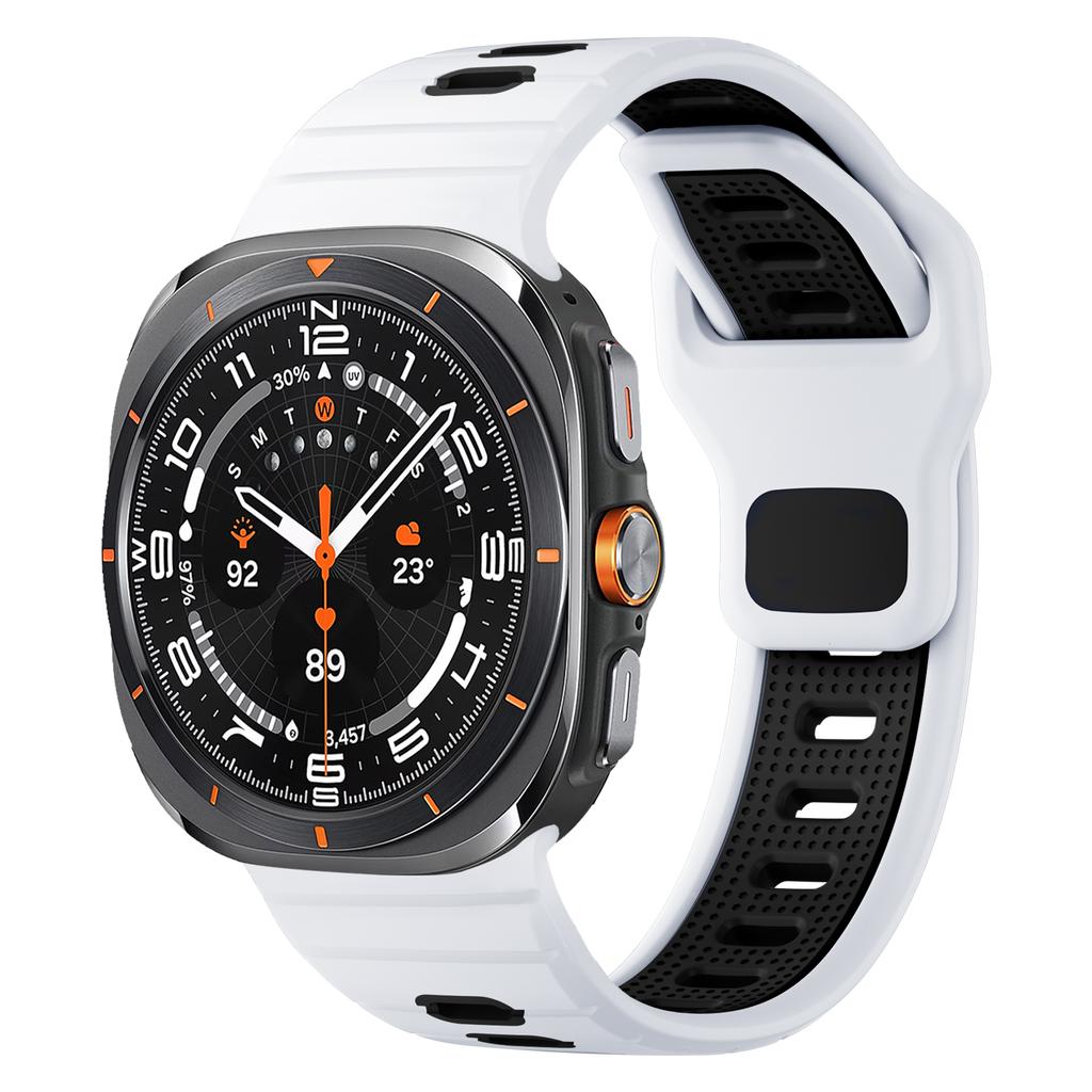 Sports Silicone Bands for Samsung Galaxy Watch Ultra Strap 47mm Accessories Two-tone Breathable Bracelet Galaxy Watch 7 Ultra 47