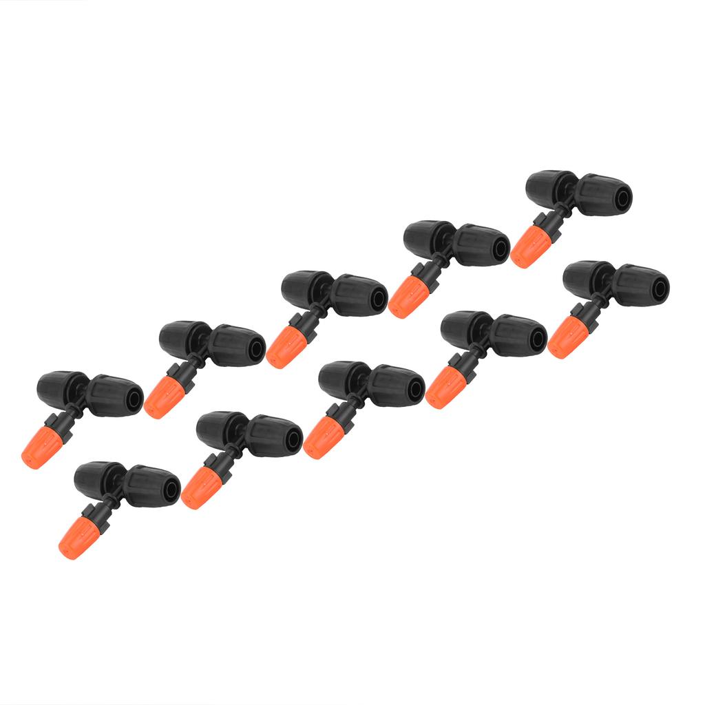 10Pcs Garden Tee with Adjustable Misting Nozzle for 8/12 Tube Irrigation Accessories