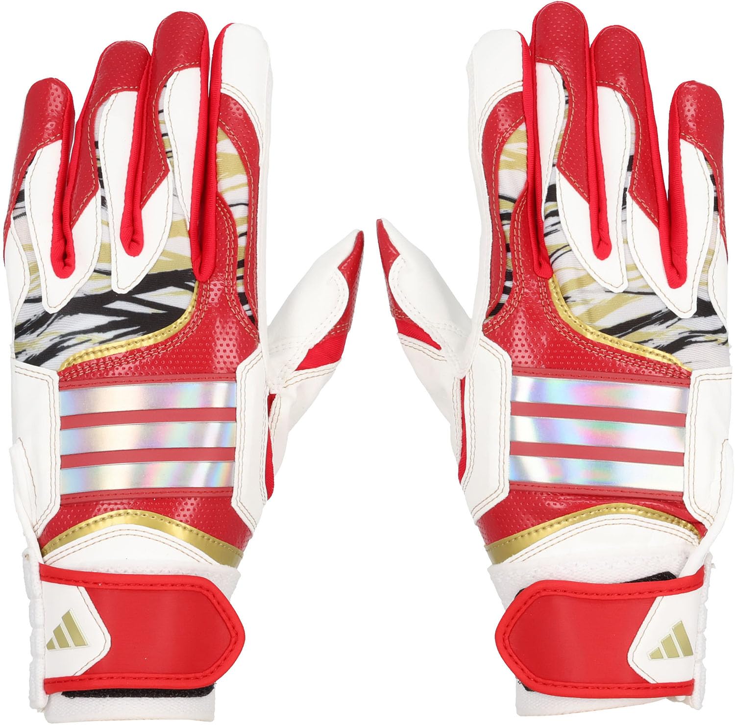 adidas Batting Gloves JUNIOR Red x Gold JM LBG905 Baseball/Softball