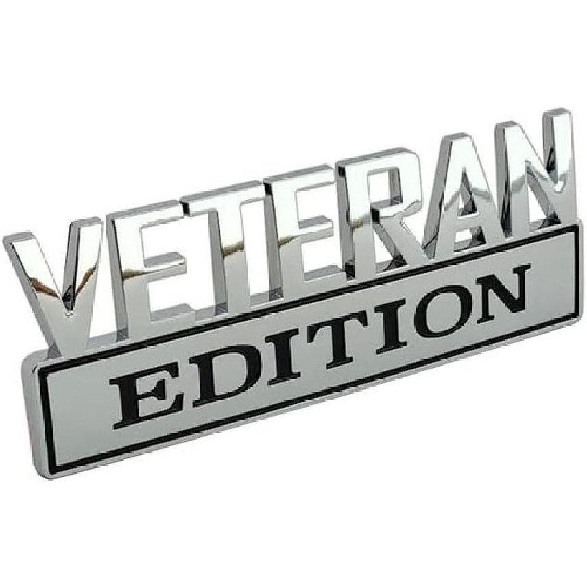 1pc 7  Large Veteran Edition VA Emblem Badges Decal Plated Car Truck SUV Chrome