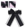 Hair Clip Bow Y2K Ribbon Bangs Clip Sweet Girls Duckbill Clip Headdress Hair Accessories Rhinestones Hairpin