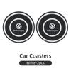 Car-Mounted Silicone Material Double-Ring Water Cup Coaster Anti-slip For VW Passat Golf Tiguan Polo Scirocco Touareg TouranOJ2