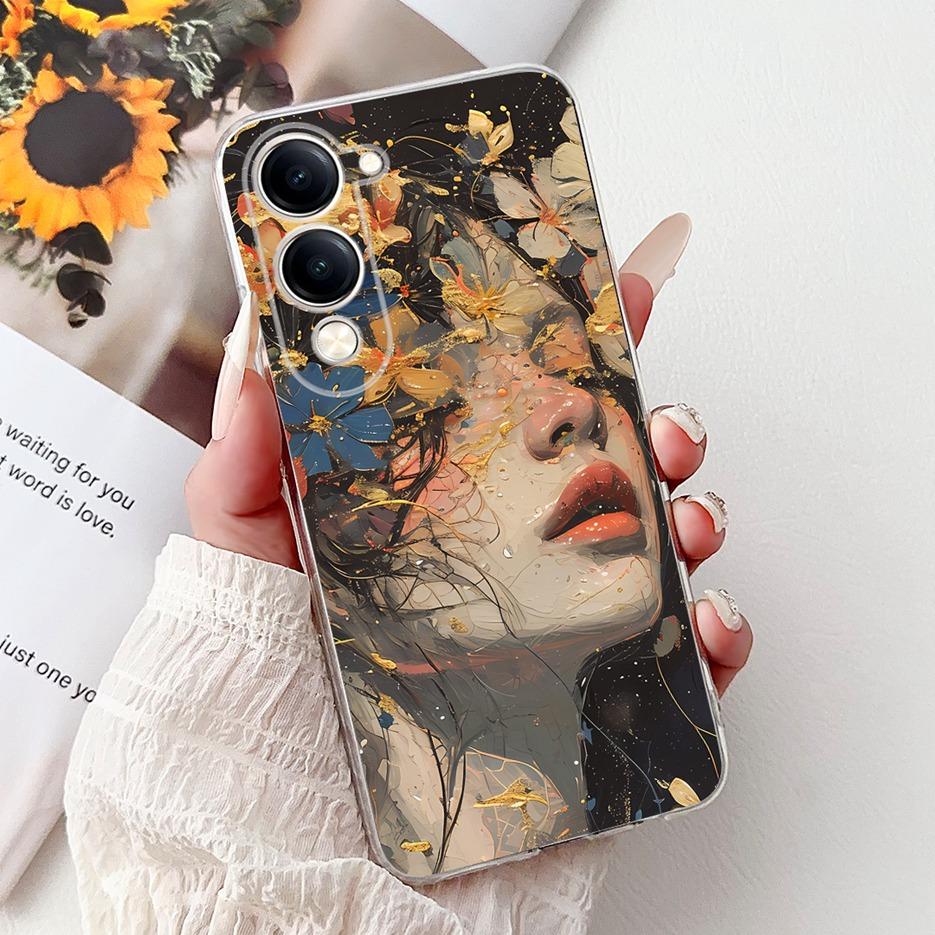 For Vivo Y04 4G Case V2430 Cute Cat White Lion King Painted Cover Soft Slim Phone Case For Vivo Y29s Y 29 s VivoY04 Fundas Coque
