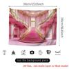 1Pcs Extra Large Pink Bat Palace Staircase Decoration Background Halloween Backdrop Decorations For Photo Studio Booth Party