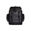 Mochila Hudson 30 Clássica com Monograma em Lona Revestida e Couro Grande para Homem Carvão CR388-QBMI5