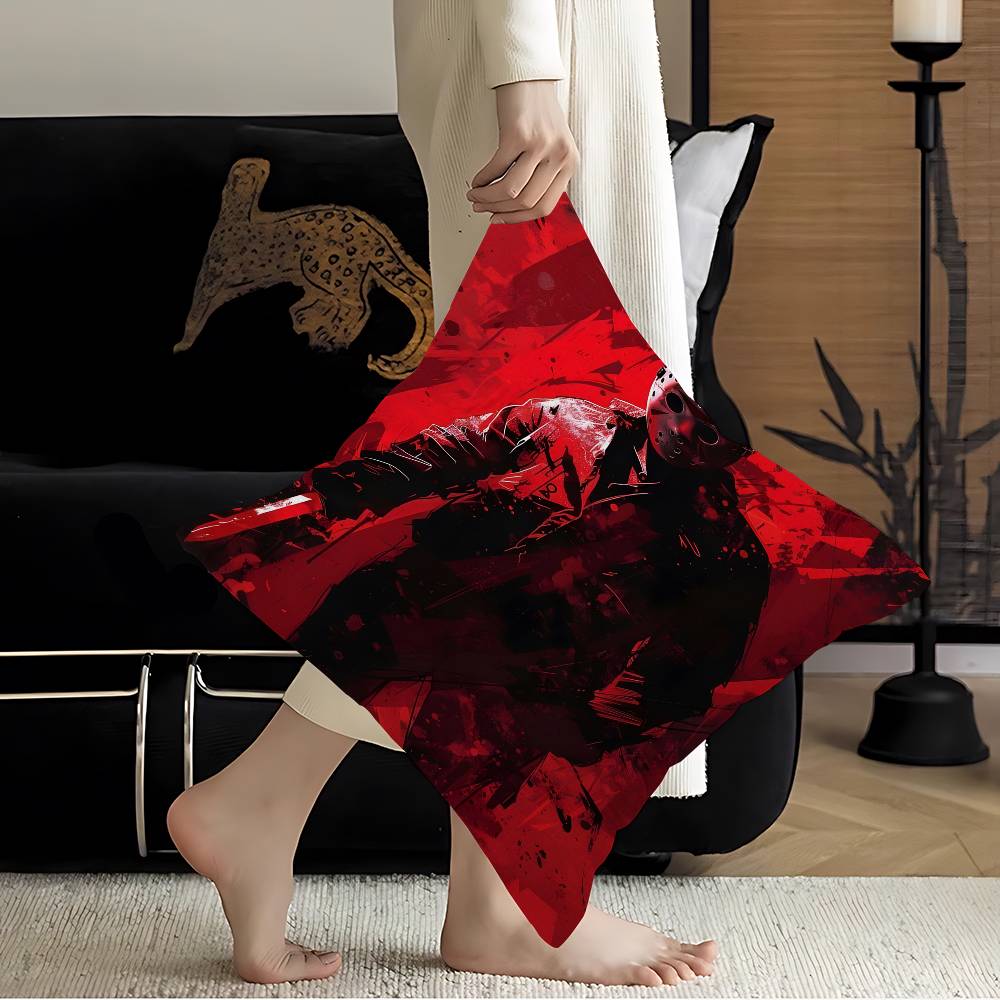 Jason V-Voorhees Horror Personalized picture text home decorative pillows Household Gifts 45x45cm
