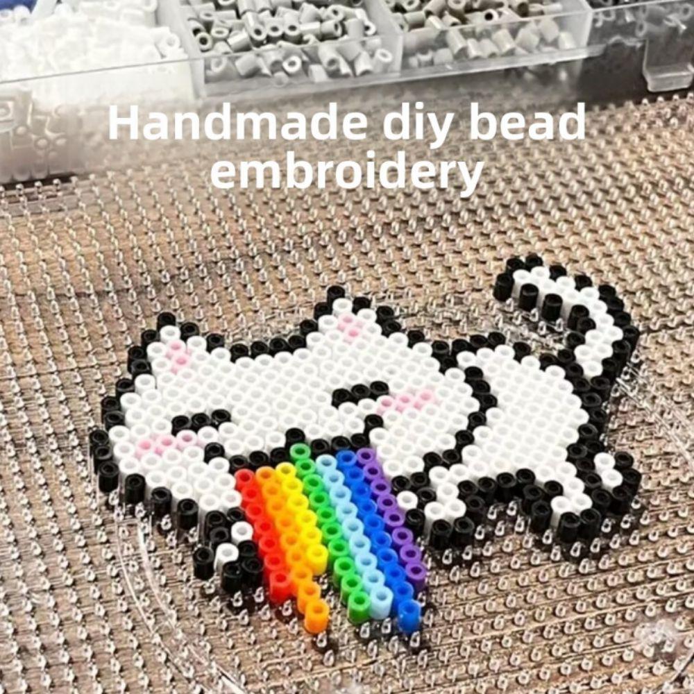 DIY Bean Splicing Tool Set Colorful Handicraft Toys Kit Handmade Iron-on Bead Craft Kit  Kids Gift