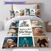 Biancheria da letto con motivo personalizzato nome Billie Eilish, Set piumone Copripiumone Federa Regalo di Compleanno per la Casa(1 * copripiumino + 2 * federa, senza nucleo)