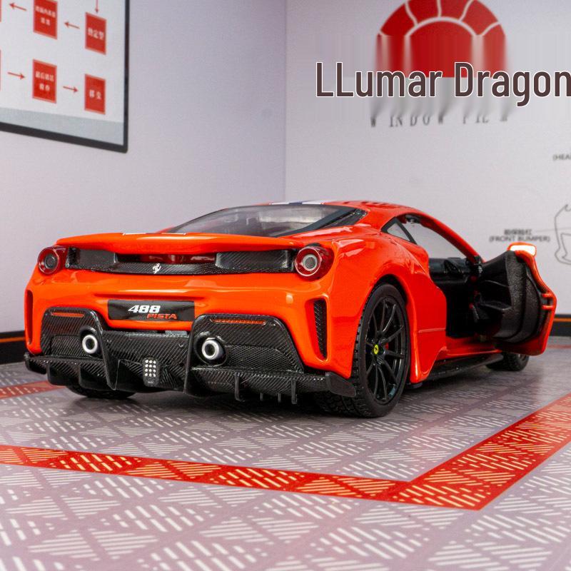 Bburago 1:18 488 Pista Alloy Supercar Model with Opening Doors