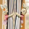 Daisy Curtain Bunny Tiebacks With Magnetic Clasp For Home Window Tool Decor