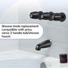Temperature Resistant Shower Knobs Steel Tub Faucet Handle Trim Set Hot Cold Diverter Knob Replacement for Home