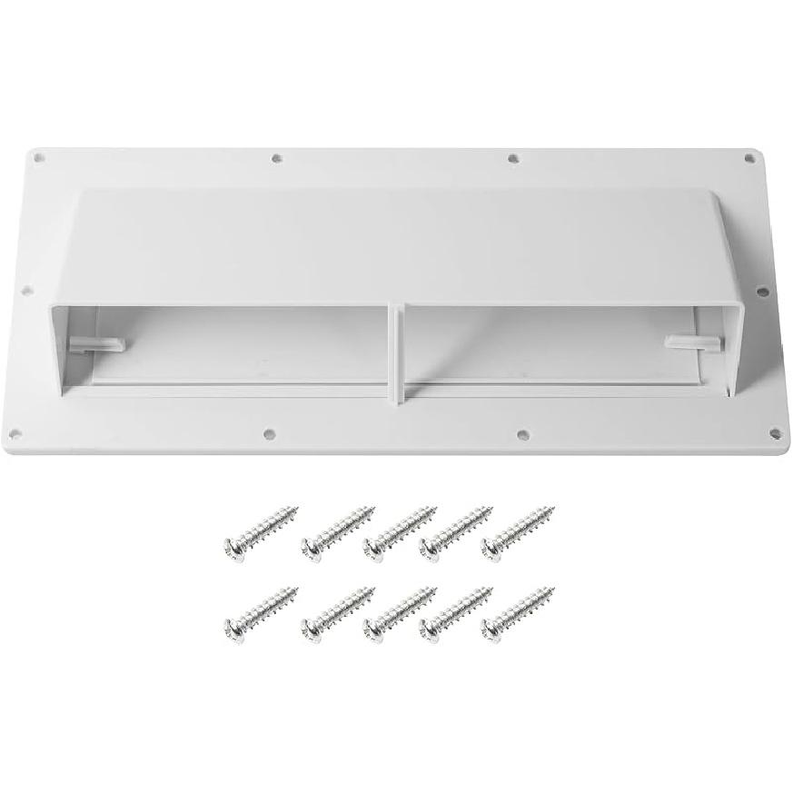 TonGass RV Range Hood Vent Cover For Camper, RV Exhaust Side Stove Vent Cover Replacement For Trailers & Motorhomes, Includes 10 Screws - White