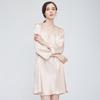 19mm Heavyweight 100% Pure Mulberry Silk Robe Set Women Red Wedding Morning Gown French Style Loungewear