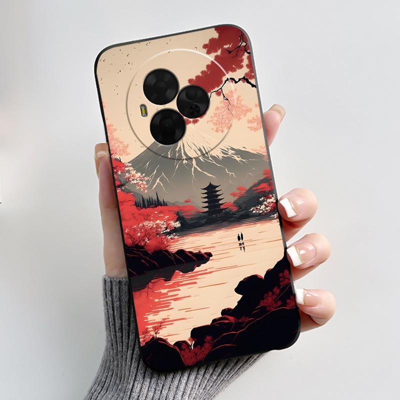 New Soft Black Casing For TCL NxtPaper 60 Ultra Green Cartoon Rabbit Pattern Shockproof Cover For TCL Ion X/TCL Ion V Case