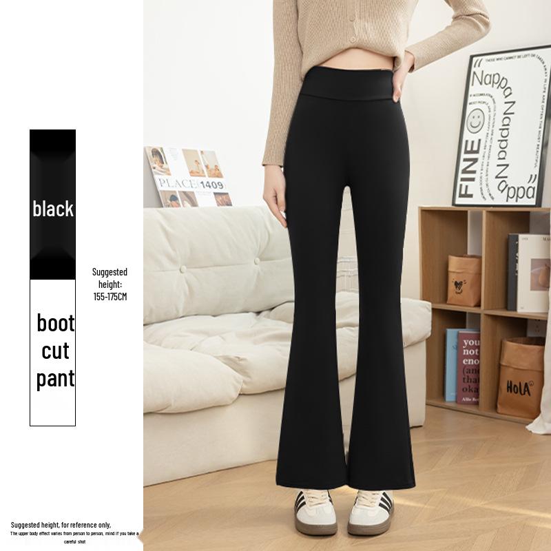 

Black High Waist Slimming Horsehoe Yoga Pants M (100-120 lbs) чёрный
