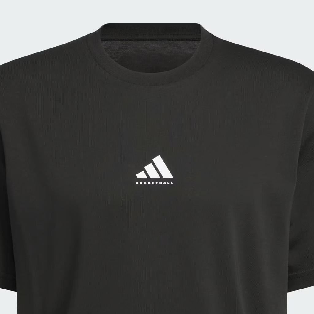 Adidas Comfortable Versatile Fashion Soft Short Sleeve T-Shirt Men Tops Black JN4711