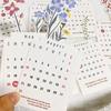 Calendar 2025 Bloomy Flower Desk Calendar Creative Wooden Card Calendar Creative Desktop Calendar Illustrator Decorate Supplies