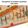 Lernspielzeug für Kinder, magnetisches Farb- und Zahlenlabyrinth aus Holz, farblich passendes Holzspielzeug, Geschenk für Kinder
