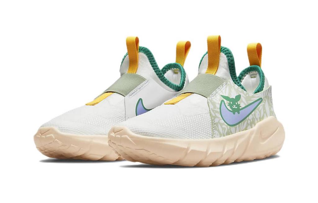 Nike Flex Runner 2 Rutschfest Dämpfung Abriebfest Niedrig geschnitten Laufschuhe Weiß Grün DV1377-100