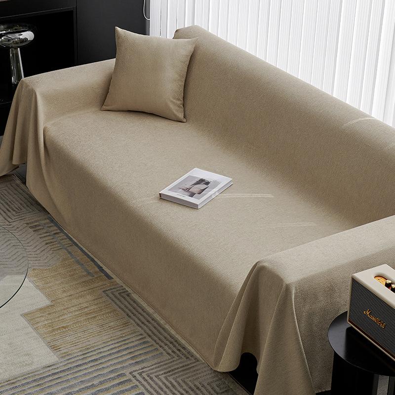 Solid Color High-Grade Rock Sofa Towel Chenille Anti-Scratching Sofa Cover All-Inclusive Universal Cover Non-Slip Mat Cover Cloth