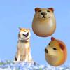 Creative Shiba Inu Realistic Egg Shape Pvc Desk Decor Dog & Egg Union Decorations For Home Offices Fun Christmas Gifts