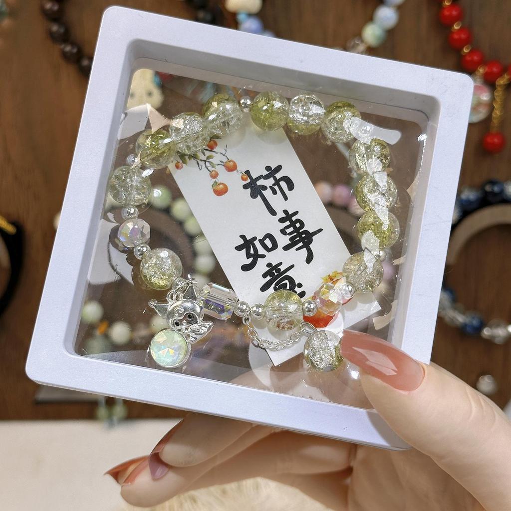 Kuromi Student Cartoon Two-Color Beaded Bracelets - Cute Hand Ornaments