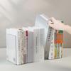 Creative Acrylic Book Stand Transparent Thickened L-shaped Bookshelf Non-slip Student Book Block Office Desk Book Storage and Organizing Rack