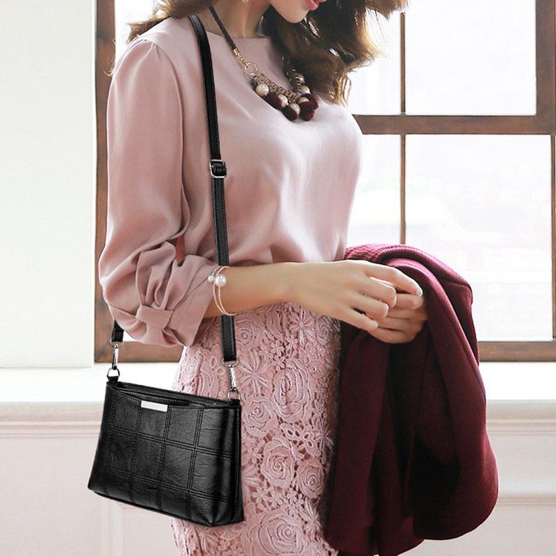 

Женская сумка, простая повседневная диагональная сумка на плечо для мамы, женская маленькая квадратная сумка для рук 26cm*6cm*15.5cm чёрный