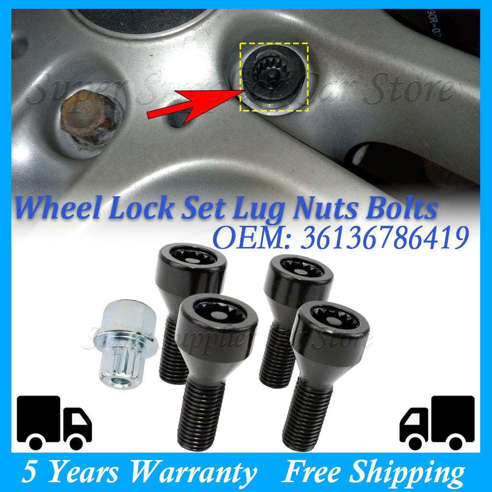 New M12x1.5 Car Locking Wheel Bolts Lug Nuts Set For BMW 1/3/5/6/7 Series Z3 Z4 M3 M5 M6 E36 E46 E60 E61 E81 E87 E90 36136786419
