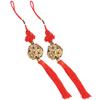 2Pcs Chinese Fortune Coins and Knot Pendant Ancient Coins Ornament Hanging for Car Bag