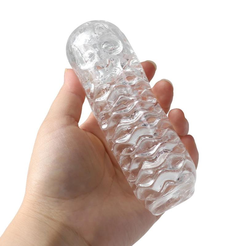 Male Masturbator Cup Soft Transparent Vagina Penis Exerciser Massager Blowjob Adult Products Vacuum Pump Cup Sex Toys for Men