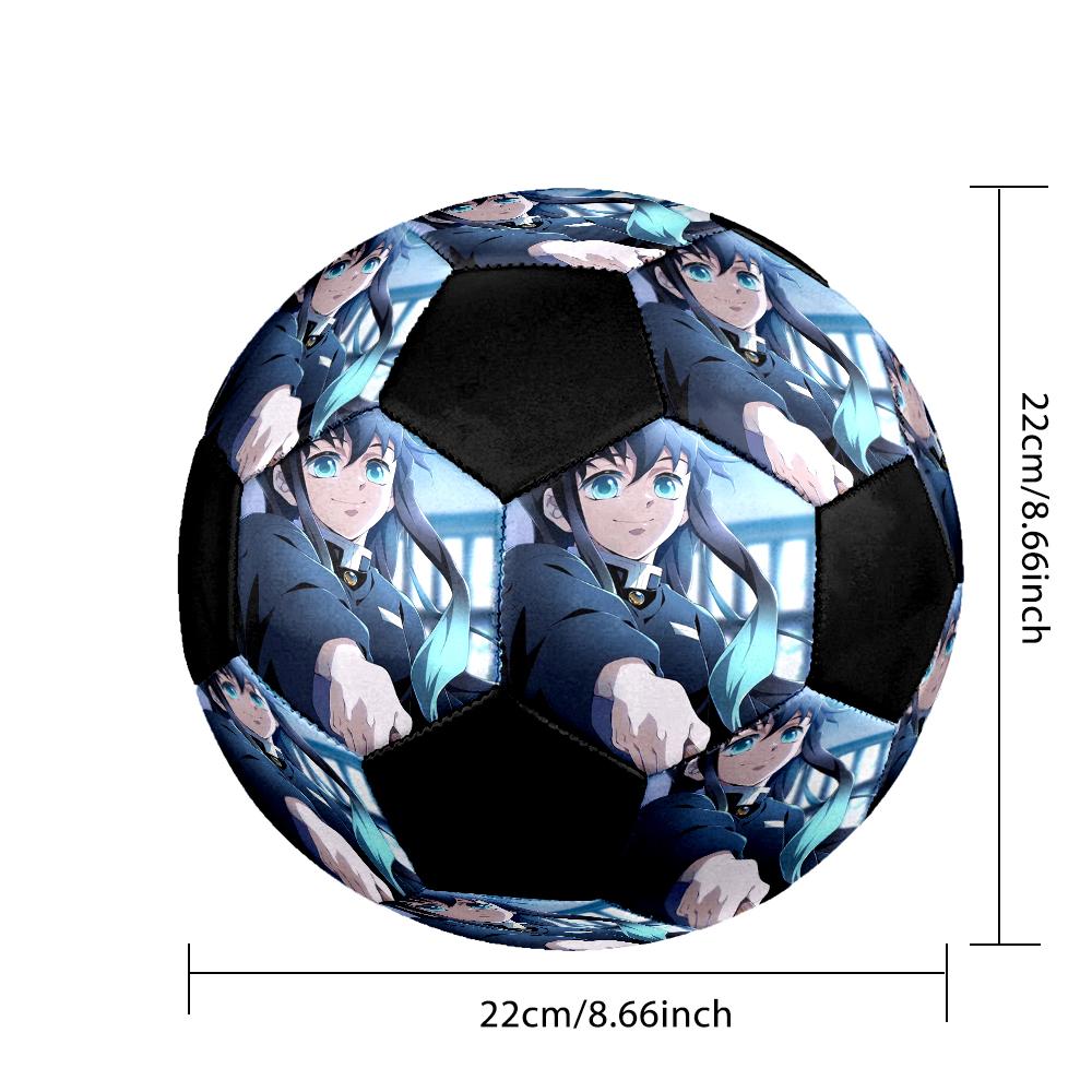 Soccer Ball Colorful Machine Stitched PVC Size 5 Team Training Competition Ready Durable High-Bounce Cool Sports Gift