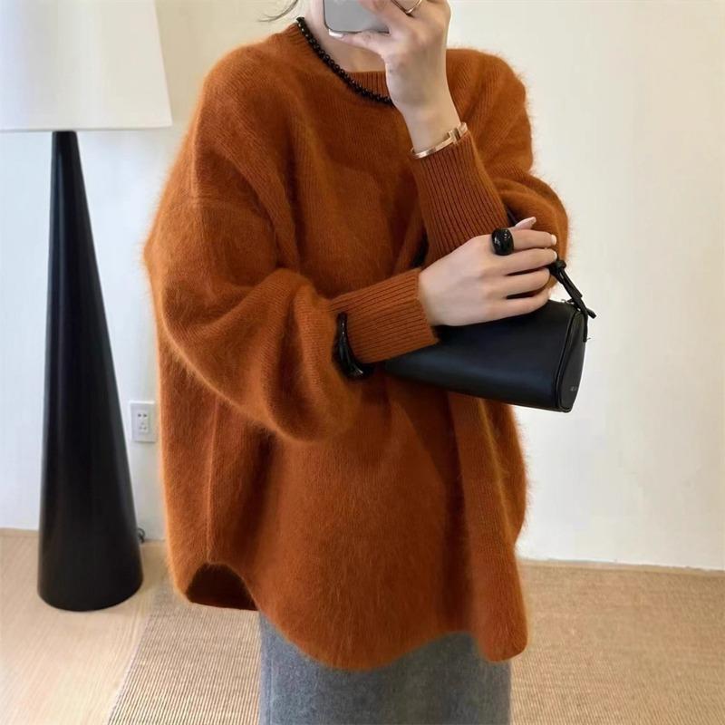 Loose Mid-length Sweater Pullover Top