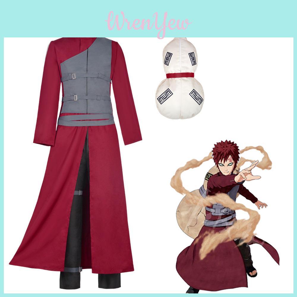 Ninja Sand Ninja Fire Shadow Gaara Cosplay Costume Halloween Anime Gaara Cosplay Outfit In Stock