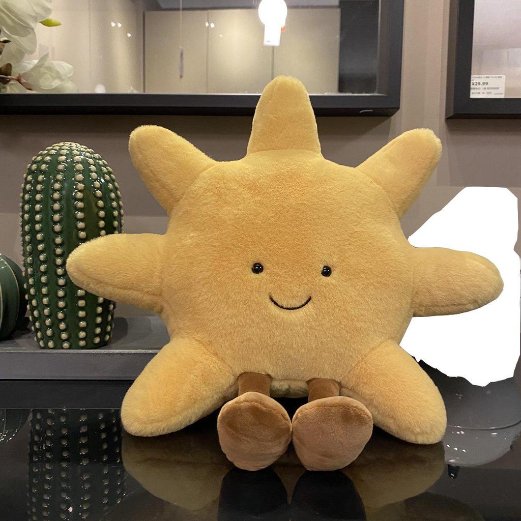 Nordischer Stil Sonne & Mond Weiche Plüschkissenpuppe Spielzeug - Süßes Geschenk für Mädchen