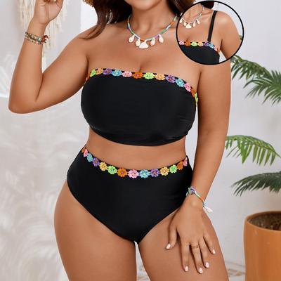 2026 Plus Size Dam Högmidjade Bikini Baddräkter, Dam Badkläder & Kläder