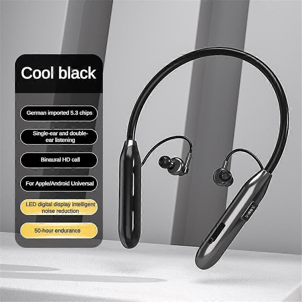 Wireless Earphones 5.3 Neckband Headphones Gaming LED Display Stereo Bass Sports Headset Halter Waterproof Magnetic Earbuds New