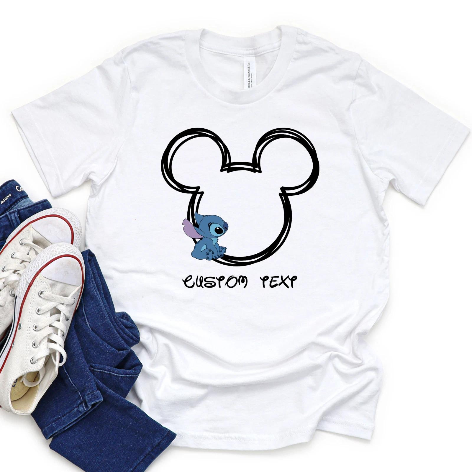

2026 New Mickey Contour Fashion Pattern High Quality WoUnisex TShirt Easy Fashion Plus Size Short Sleeve S