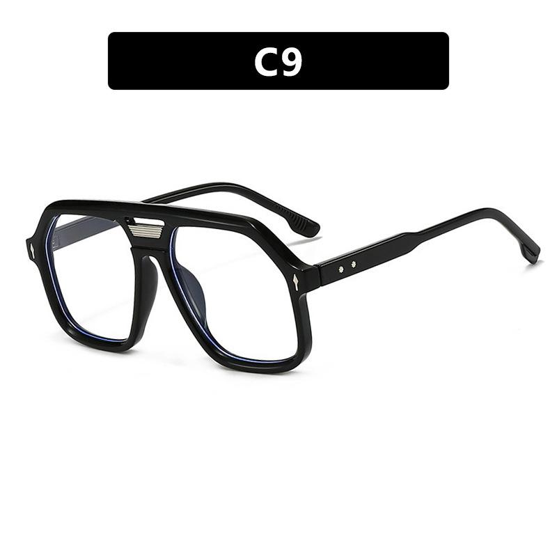 Classic Rivet Arrow Double Bridge Pilot Sunglasses Women For Men Vintage Sun Glasses Punk Popular Outdoor Driving Eyeglasses Uv