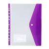 6Pcs Punched Pocket Clear Document Wallet 11 Holes Punched Pocket File Bag Letter Size Folder Filing Wallet File Sleeve