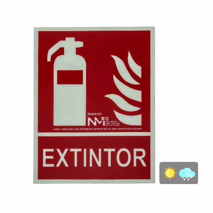 Affiche - Poster Normaluz - A00401 - Signal Extincteur 21 X 30 Cm Classe a PVC 1 Mm Extinction Homologuee De Haute Qualite