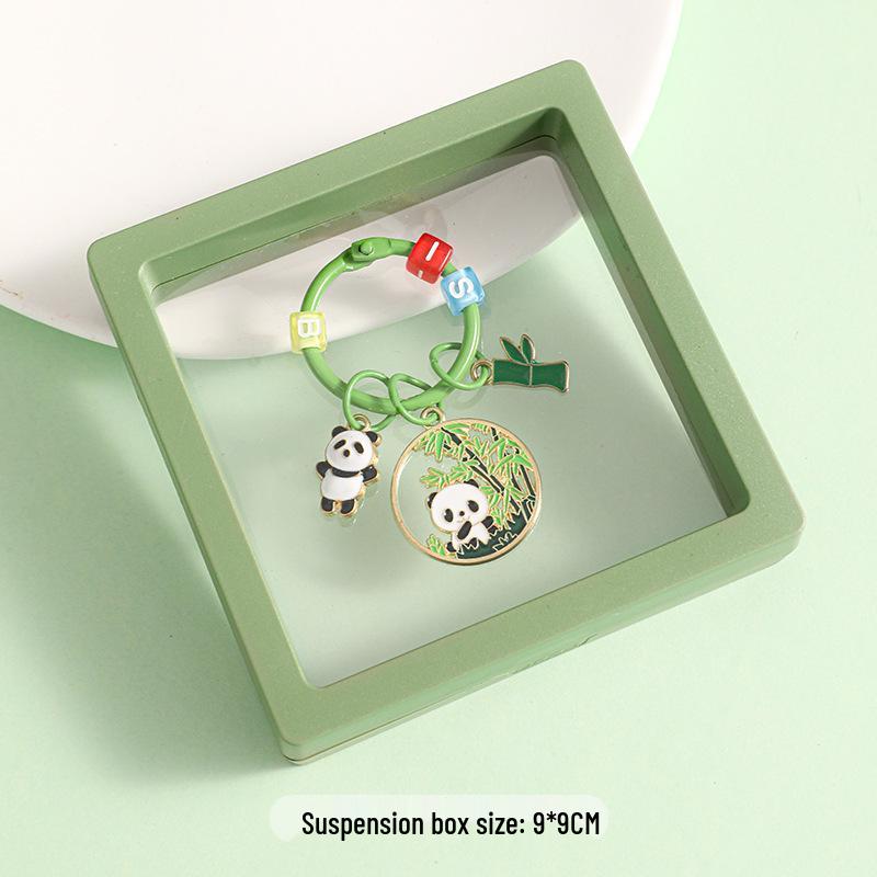 Chinese Style Panda Keychain Pendant - Cartoon Design, Creative Bag Ornament, Small Gift